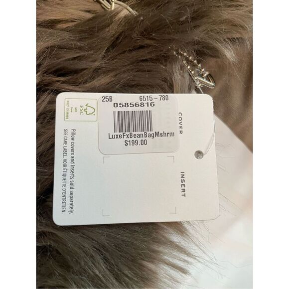 Pottery Barn Luxe Faux Fur Bean Bag Cover - Picture 8 of 8